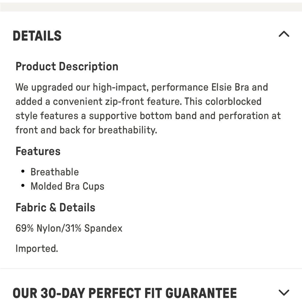 Fabletics front zip bra - Picture 6 of 9